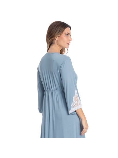 Robe Midi Com Renda Luna - Imagem 2 - Desktop