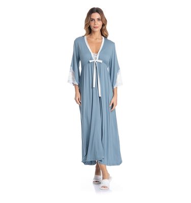 Robe Midi Com Renda Luna - Imagem 3 - Mobile