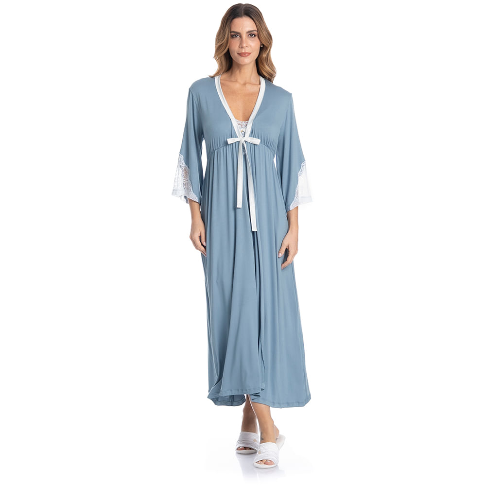 Robe Midi Com Renda Luna - Imagem 3 - Mobile