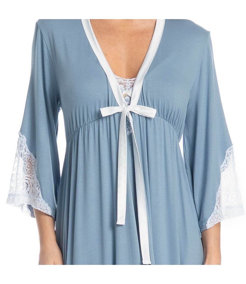 Robe Midi Com Renda Luna - Imagem 5 - Desktop
