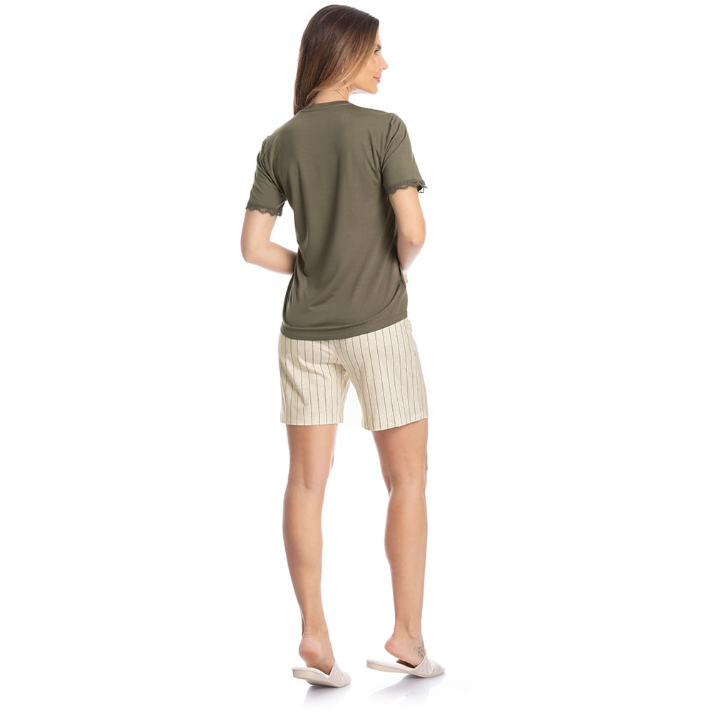 Pijama Feminino Curto Shortão Caroline - Imagem 4 - Mobile
