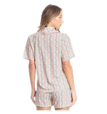 Pijama Feminino Curto Americano Oliveiras - Imagem 2 - Mobile