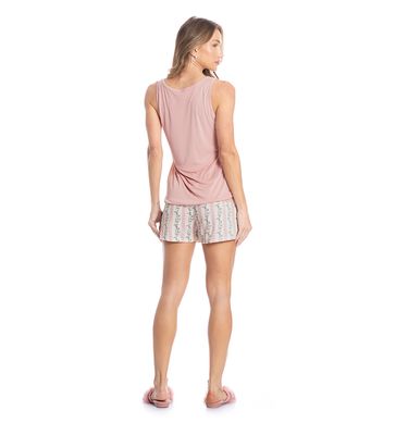 Pijama Feminino Curto Regata Oliveiras - Imagem 4 - Mobile