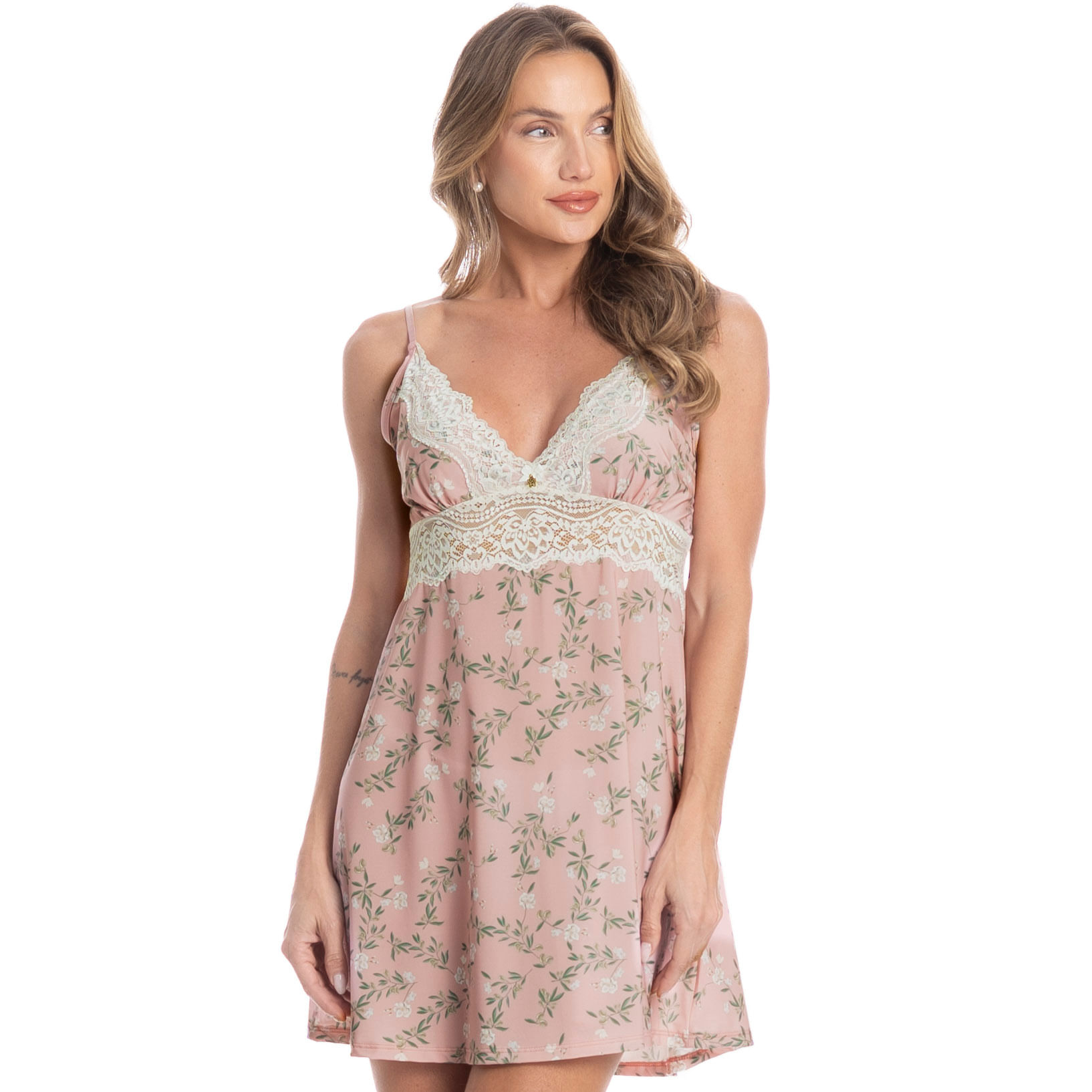 Camisola Com Renda Luiza Oliveiras - Imagem 1