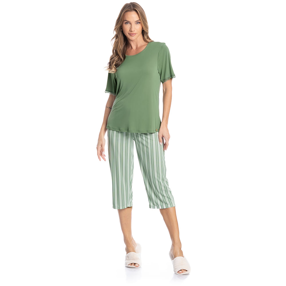Pijama Feminino Pescador Pati - Imagem 3 - Mobile