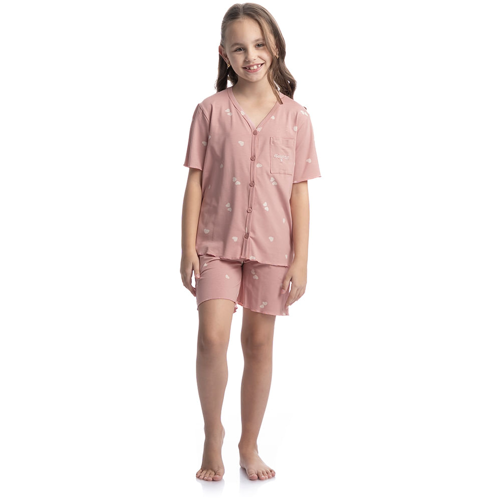 Pijama Infantil Curto Americano Amore - Imagem 3 - Mobile