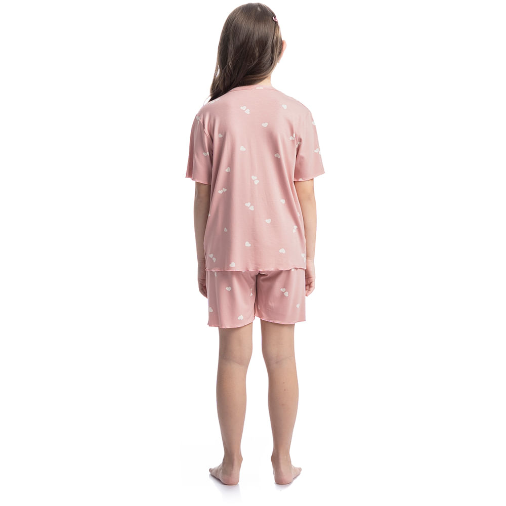 Pijama Infantil Curto Americano Amore - Imagem 4 - Mobile