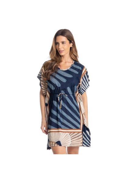 Kaftan Lenço Oceano Azul-marinho - Imagem 1
