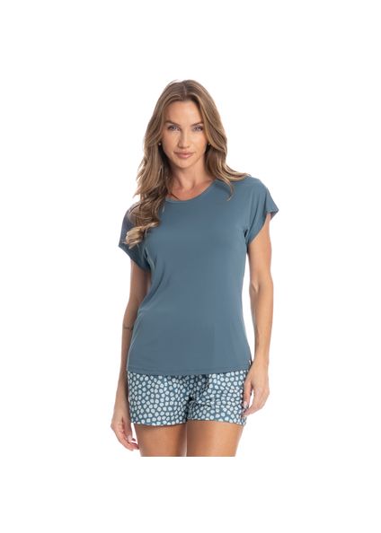 Pijama Curto Feminino Oceano Azul-2 - Imagem 1