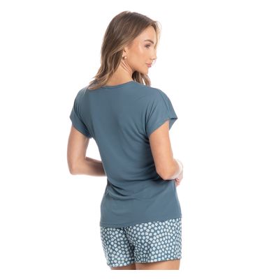 Pijama Curto Feminino Oceano - Imagem 2 - Mobile