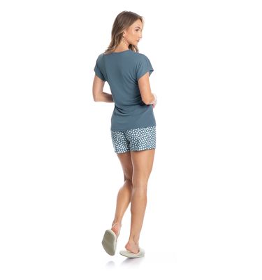 Pijama Curto Feminino Oceano - Imagem 4 - Mobile