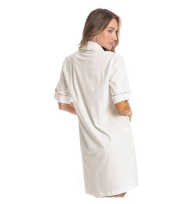 Camisão Feminino Abotoado Curto Bela - Imagem 2 - Mobile
