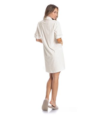 Camisão Feminino Abotoado Curto Bela - Imagem 4 - Mobile