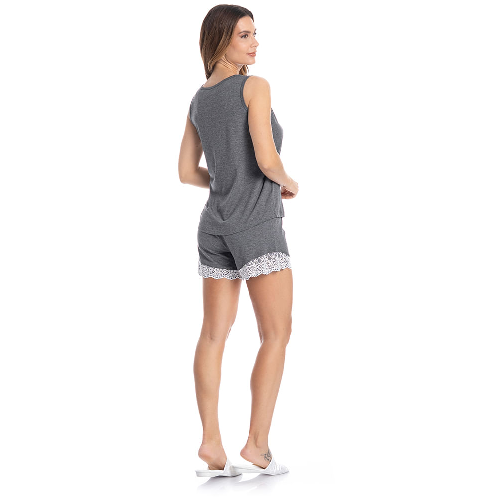 Pijama Curto Regata Bruna - Imagem 4 - Mobile