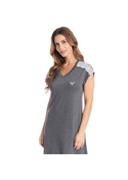 Camisão Curto Bruna Cinza - Imagem 1
