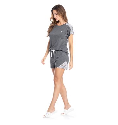 Pijama Feminino Curto Bruna - Imagem 3 - Mobile