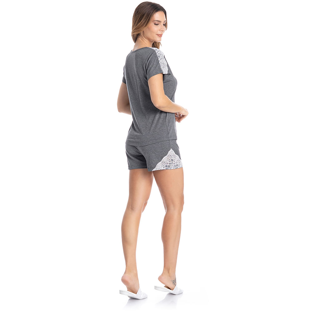 Pijama Feminino Curto Bruna - Imagem 4 - Mobile