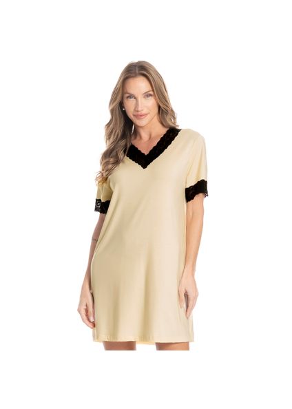 Camisão Curto Clarisse Branco - Imagem 1