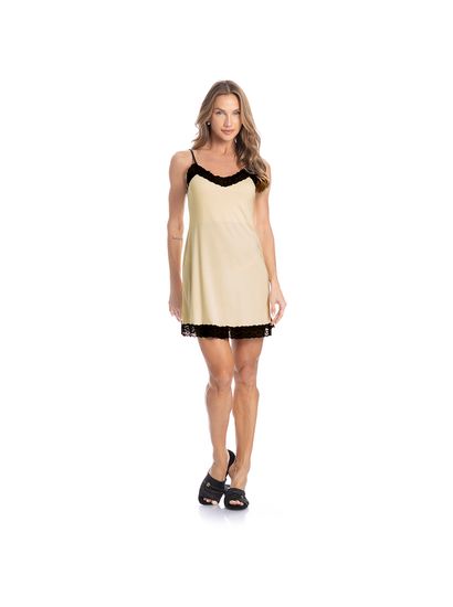 Camisola Curta Com Renda Estela Clarisse - Imagem 3 - Desktop