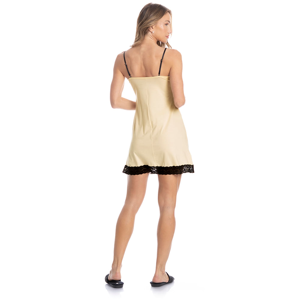 Camisola Curta Com Renda Estela Clarisse - Imagem 4 - Mobile