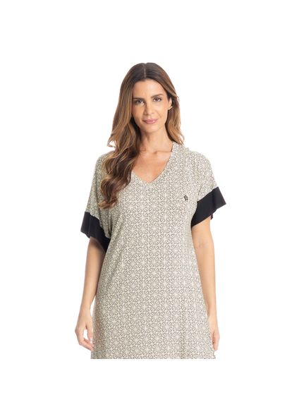 Kaftan Longo Grécia Preto - Imagem 1