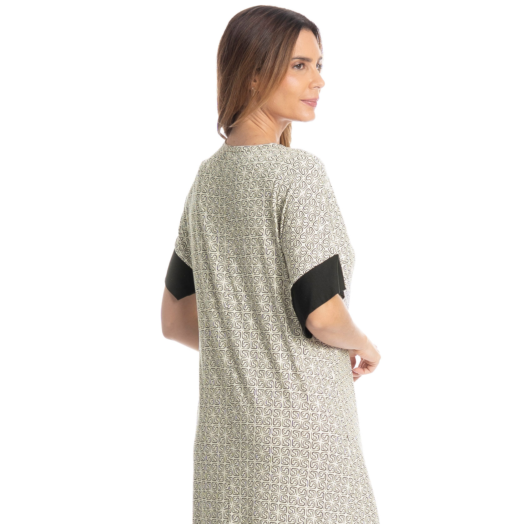 Kaftan Longo Grécia Preto - Imagem 2