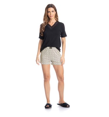 Pijama Curto Com Renda Grécia - Imagem 3 - Mobile