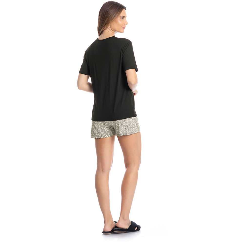 Pijama Curto Com Renda Grécia - Imagem 4 - Mobile