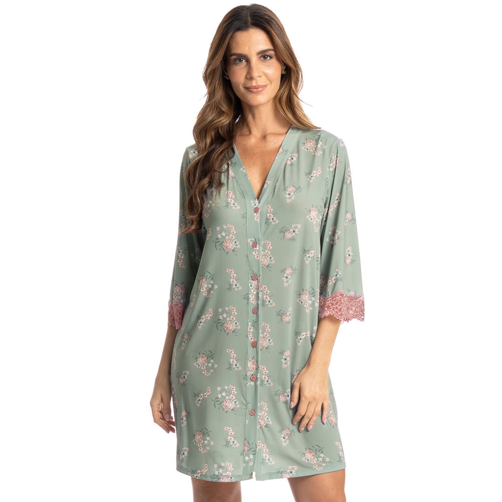 Camisão Curto Abotoado Fiore - Imagem 1