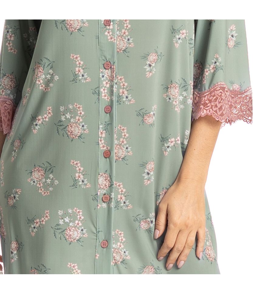 Camisão Curto Abotoado Fiore - Imagem 5 - Desktop