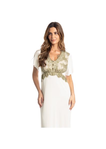 Camisola Olivia Longa Branco - Imagem 1