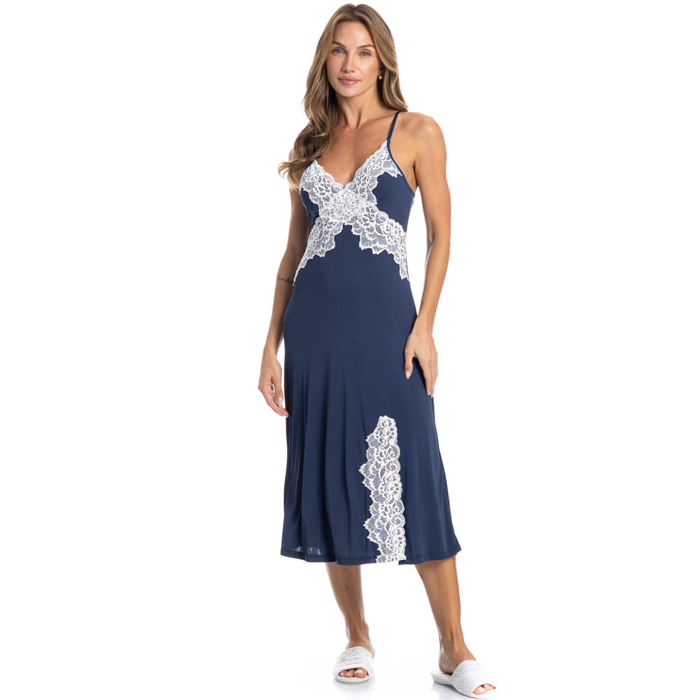 Camisola Midi Com Renda Isa - Imagem 3 - Mobile