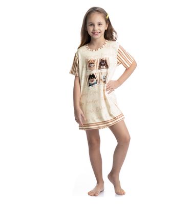 Camisão Curto Infantil Moka - Imagem 3 - Mobile
