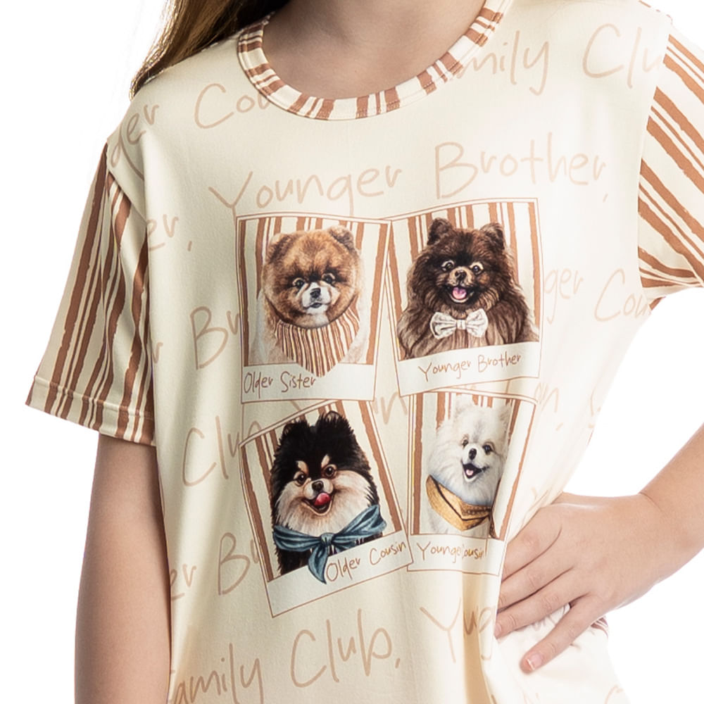 Camisão Curto Infantil Moka - Imagem 5 - Mobile
