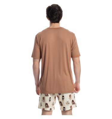 Pijama Masculino Curto Moka Tombini - Imagem 2 - Mobile