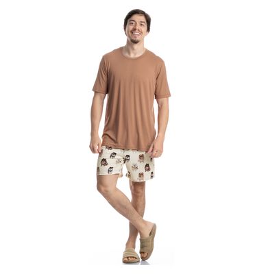 Pijama Masculino Curto Moka Tombini - Imagem 3 - Mobile
