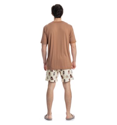Pijama Masculino Curto Moka Tombini - Imagem 4 - Mobile