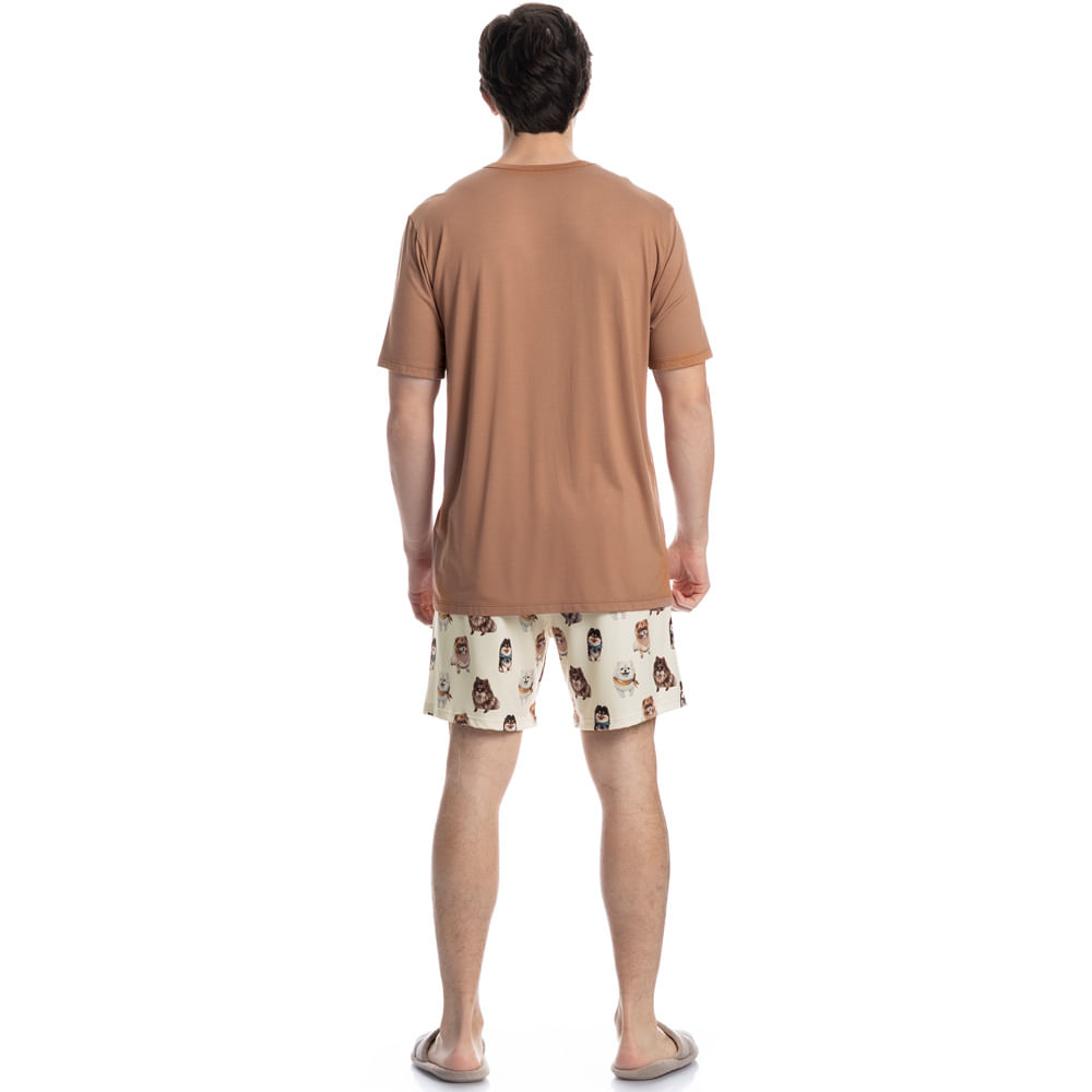 Pijama Masculino Curto Moka Tombini - Imagem 4 - Mobile