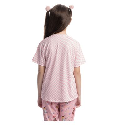 Pijama Infantil Longo Manga Curta Alice - Imagem 2 - Mobile