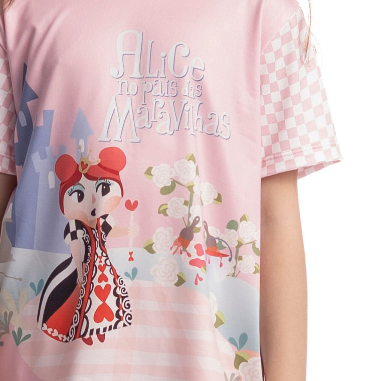 Pijama Infantil Longo Manga Curta Alice - Imagem 5 - Mobile