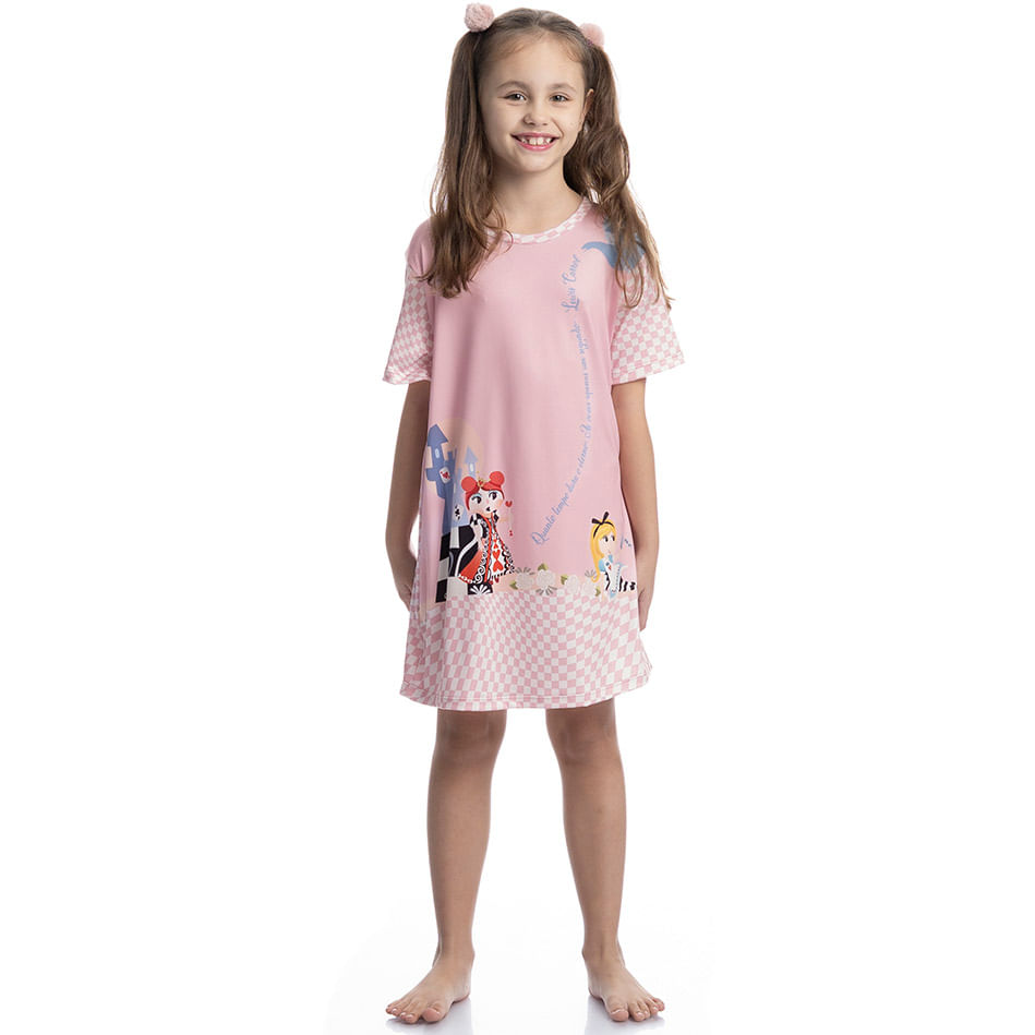 Camisão Curto Infantil Alice - Imagem 3 - Mobile