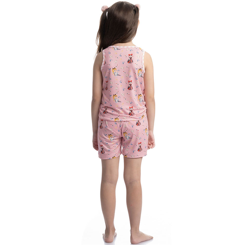 Pijama Infantil Curto Regata Alice - Imagem 4 - Mobile