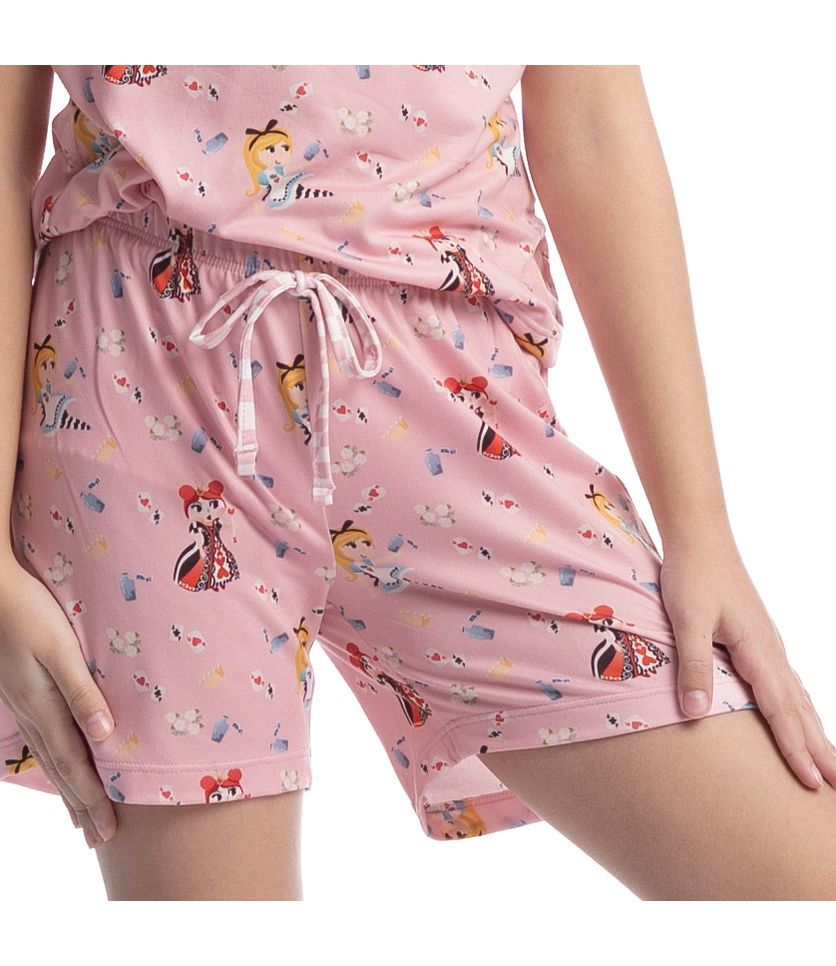 Pijama Infantil Curto Regata Alice - Imagem 5 - Desktop