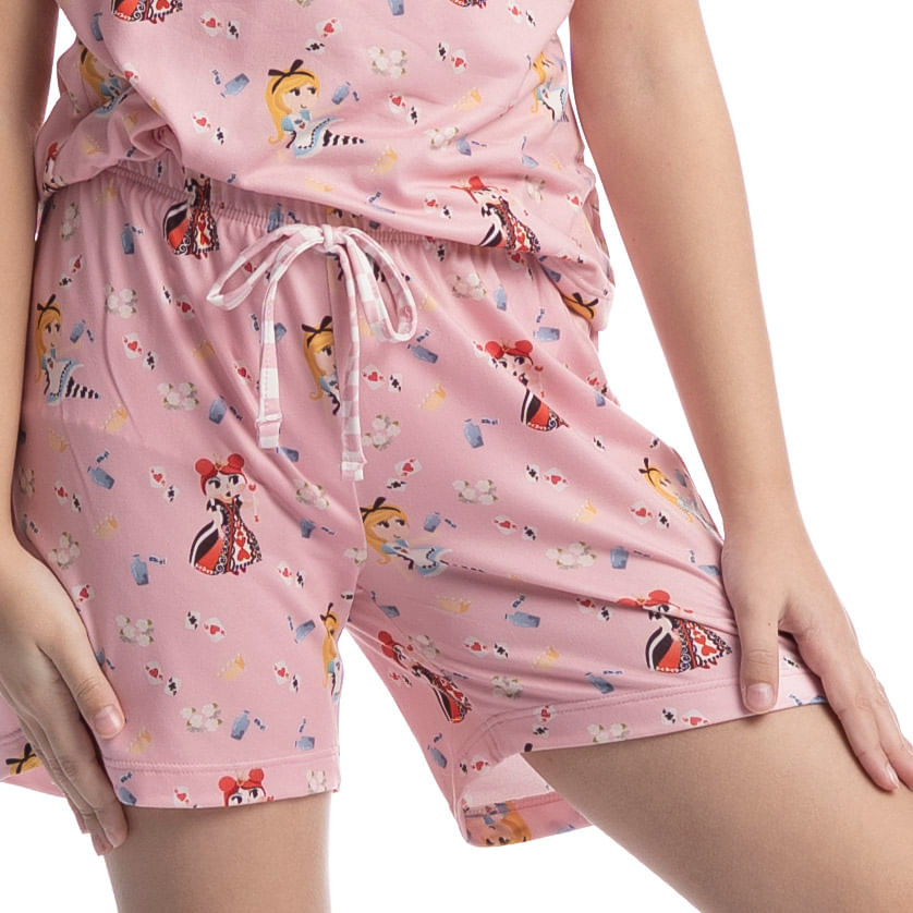 Pijama Infantil Curto Regata Alice - Imagem 5 - Mobile