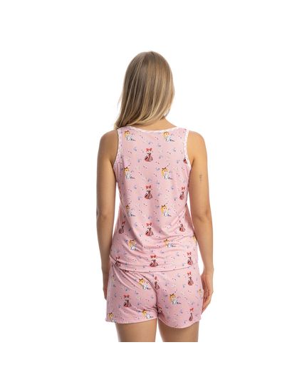 Pijama Feminino Curto Regata Alice - Imagem 2 - Desktop