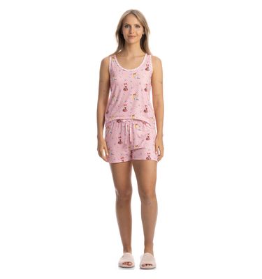 Pijama Feminino Curto Regata Alice - Imagem 3 - Mobile
