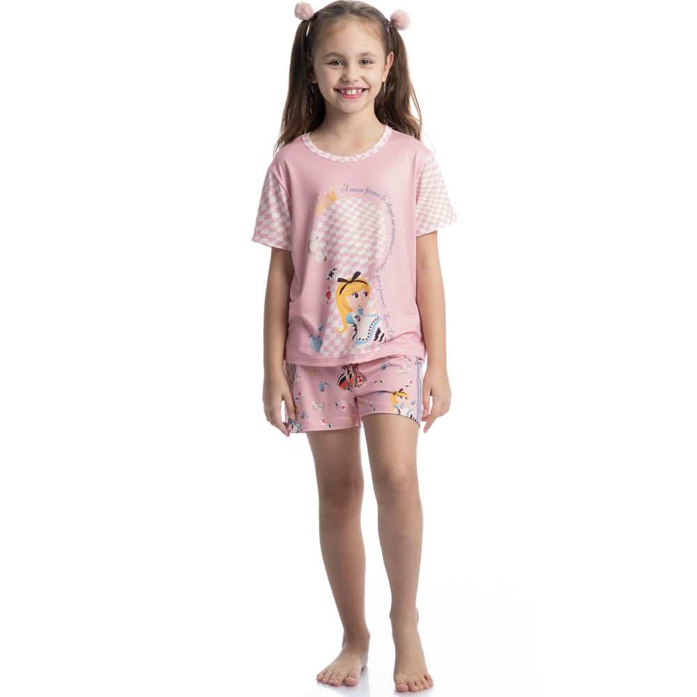 Pijama Curto Infantil Alice - Imagem 3 - Mobile