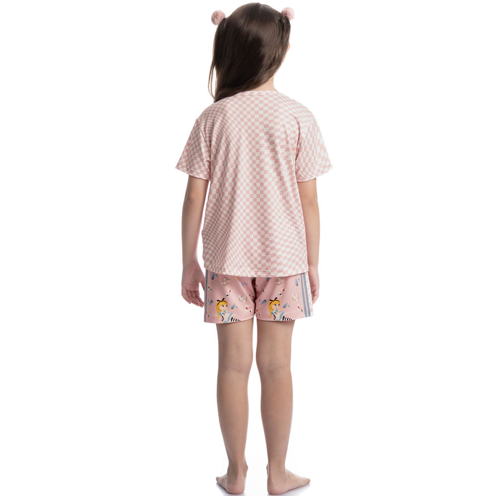 Pijama Curto Infantil Alice - Imagem 4 - Mobile