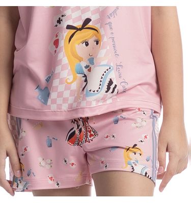 Pijama Curto Infantil Alice - Imagem 5 - Mobile