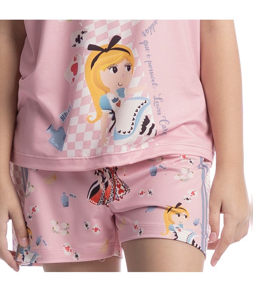 Pijama Curto Infantil Alice - Imagem 5 - Desktop
